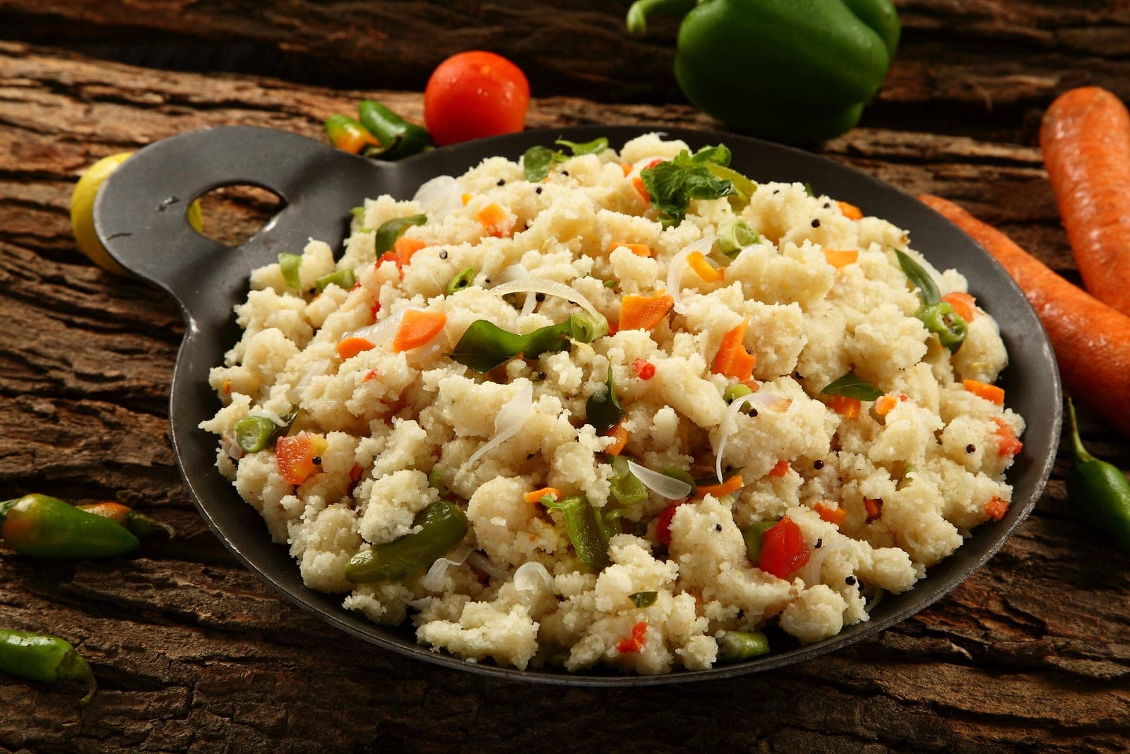 Freshly made upma